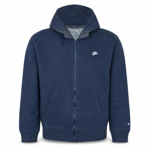 Nike Men's Navy Blue Full Zip Hoodie XL Cotton Blend Sportswear