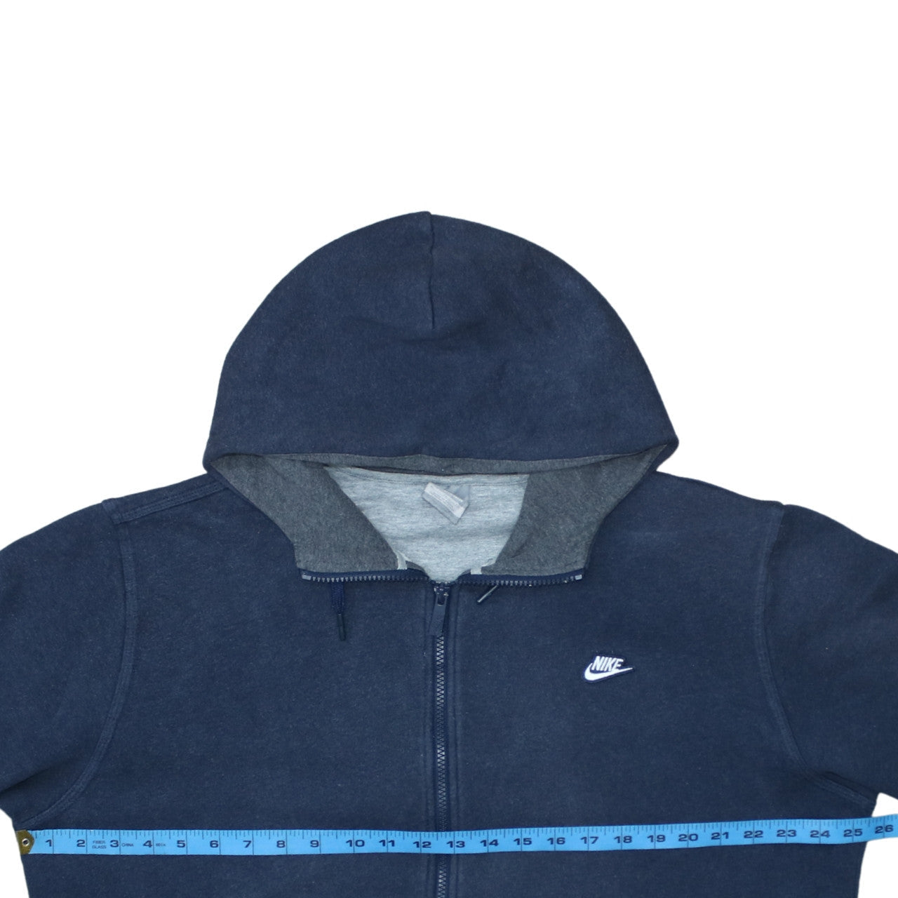 Nike Men's Navy Blue Full Zip Hoodie XL Cotton Blend Sportswear