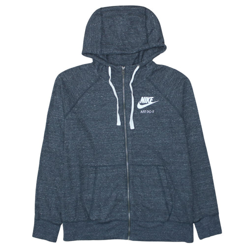Nike Women's Blue Full Zip Hoodie Size XL Cotton Blend Casual