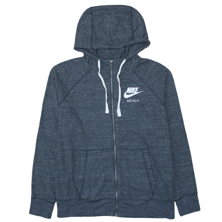 Nike Women's Blue Full Zip Hoodie Size XL Cotton Blend Casual