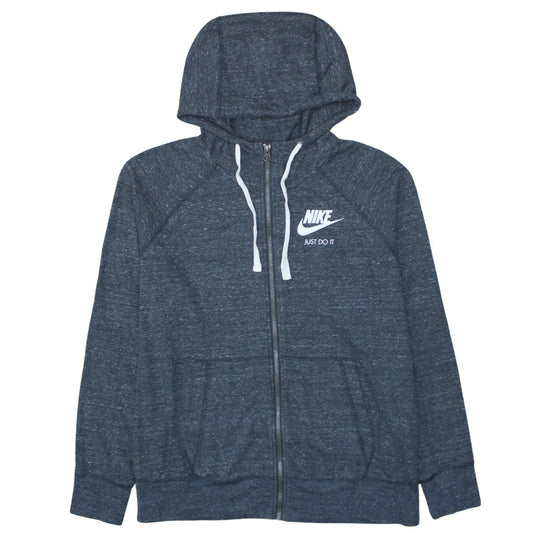 Nike Women's Blue Full Zip Hoodie Size XL Cotton Blend Casual