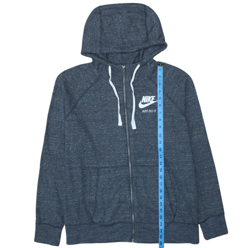 Nike Women's Blue Full Zip Hoodie Size XL Cotton Blend Casual