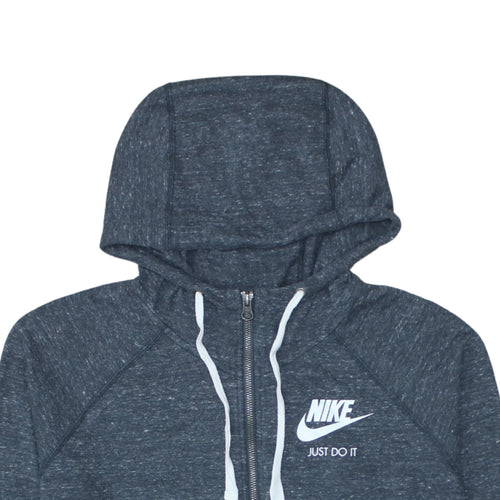 Nike Women's Blue Full Zip Hoodie Size XL Cotton Blend Casual
