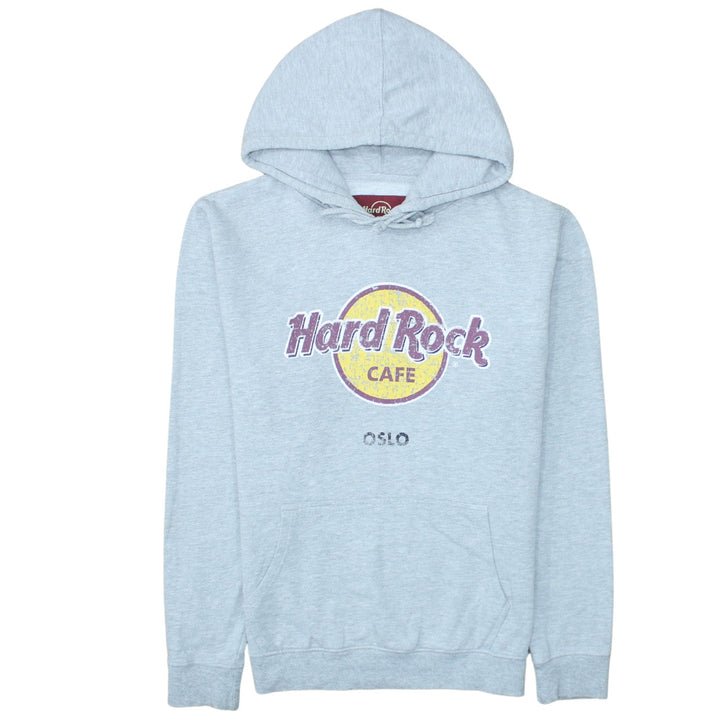 Hard Rock Cafe Oslo Mens Grey Pullover Hoodie Medium