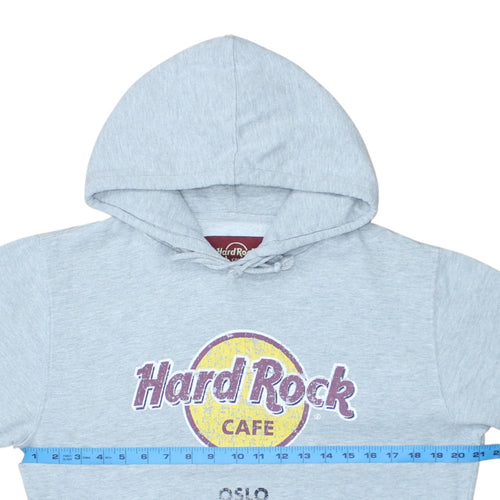 Hard Rock Cafe Oslo Mens Grey Pullover Hoodie Medium