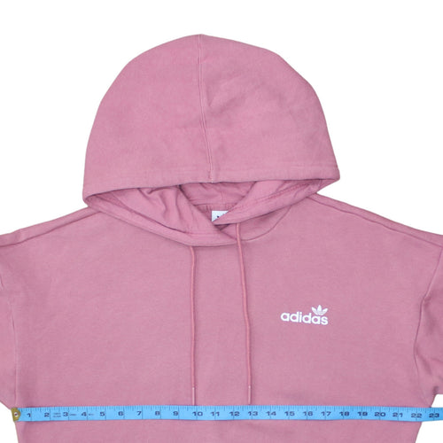 Adidas Womens Pink Pullover Hoodie XS Cotton Blend Casual
