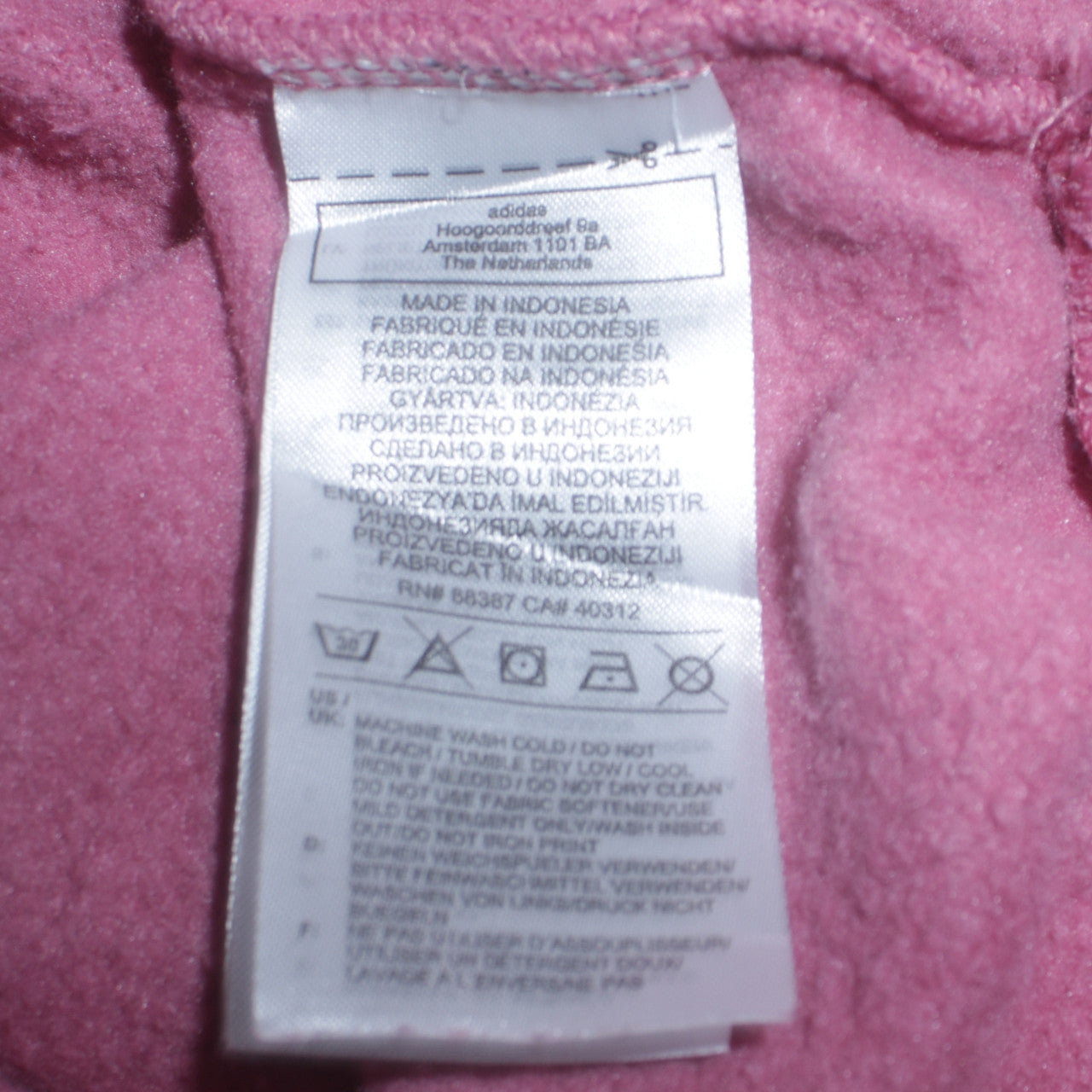 Adidas Womens Pink Pullover Hoodie XS Cotton Blend Casual