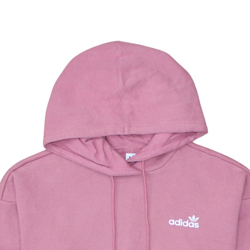 Adidas Womens Pink Pullover Hoodie XS Cotton Blend Casual