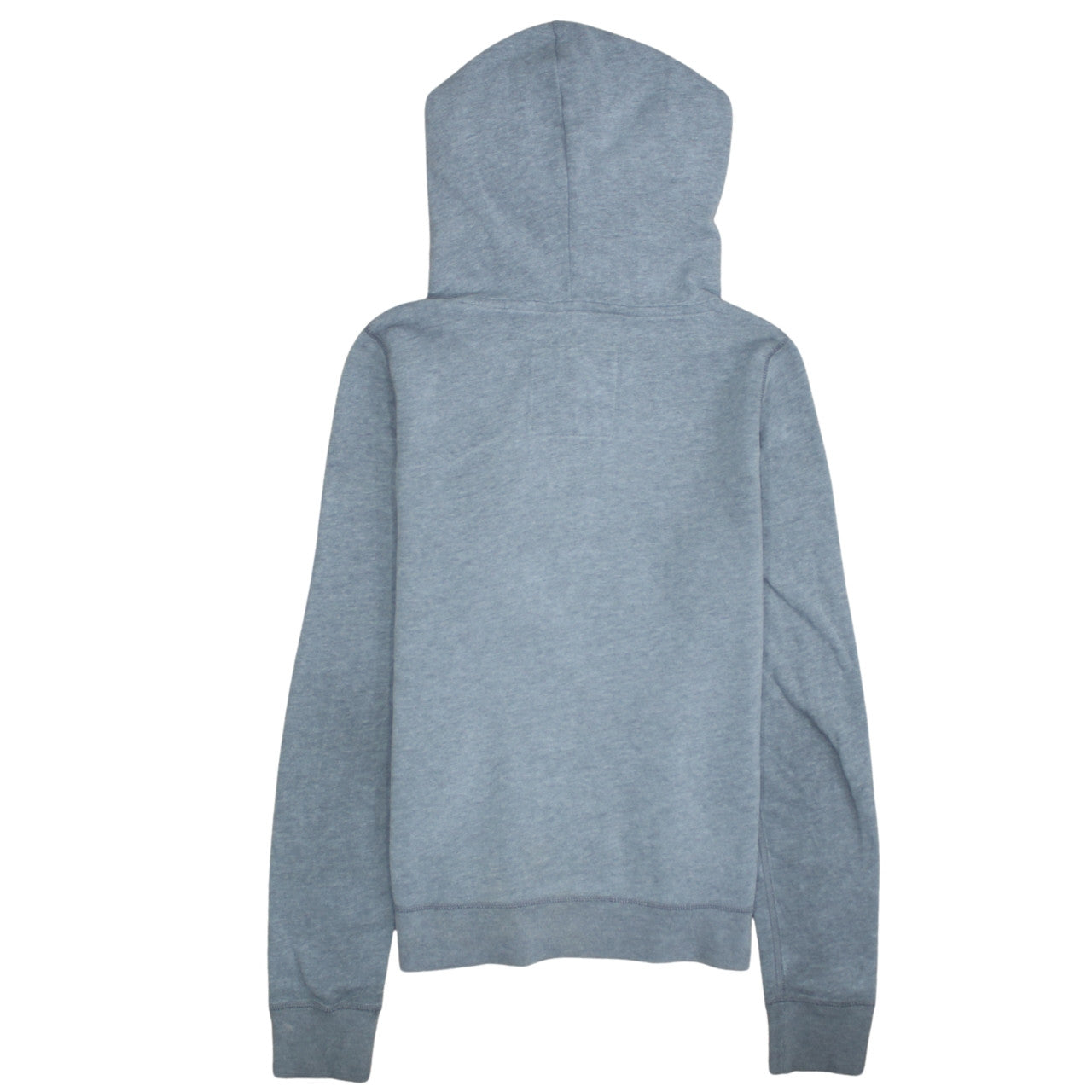 Hollister Womens Grey Hooded Pullover Hoodie L Printed Logo Warm Casual