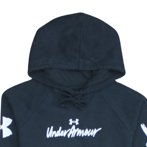 Under Armour Mens Black Small Pullover Hoodie Fleece Graphic Sportswear