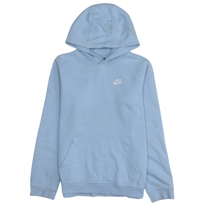 Nike Boys Blue Pullover Hoodie XL 158-170cm Fleece Logo Sweatshirt