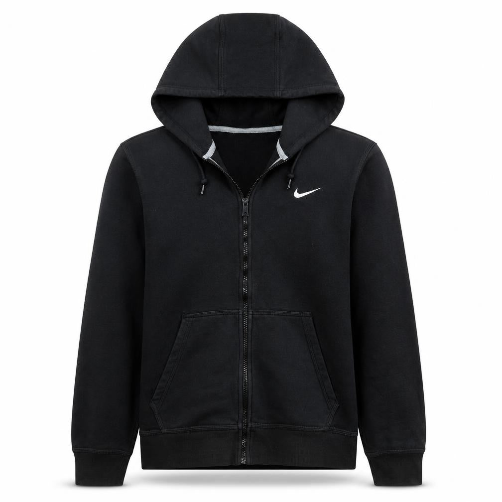 Nike Men's Black Full Zip Hoodie Size L Fleece Sportswear