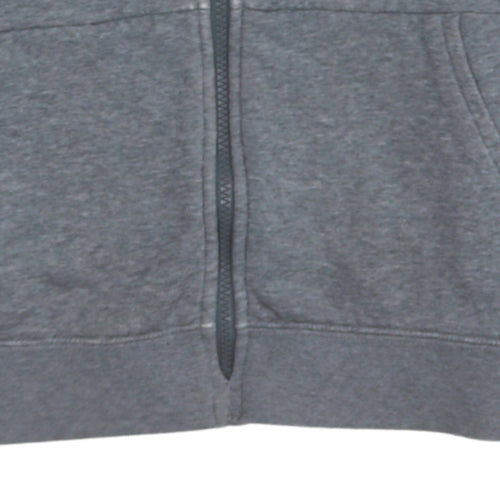 Nike Boys Grey Full Zip Hoodie Size 146cm Fleece Lined Sweatshirt