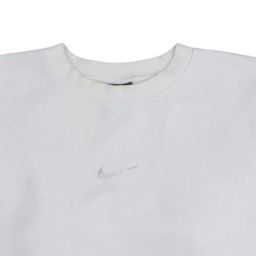 Nike Womens XS Colourblock Crew Neck Pullover Sweatshirt White Green Blue