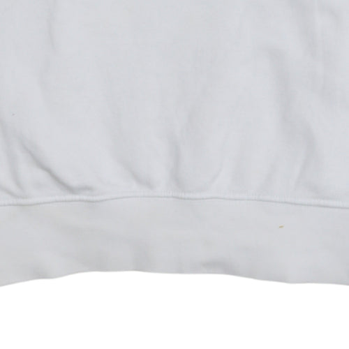 Nike Womens XS Colourblock Crew Neck Pullover Sweatshirt White Green Blue