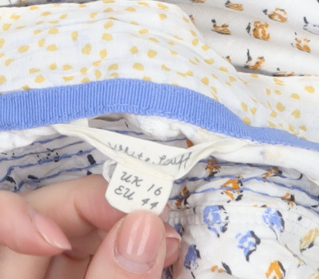 White Stuff Women’s Multicoloured Cotton Tunic Blouse UK 16