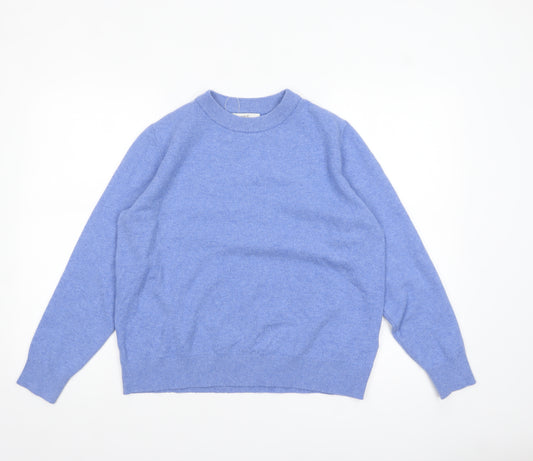 Marks and Spencer Women's Blue Crew Neck Pullover Jumper M