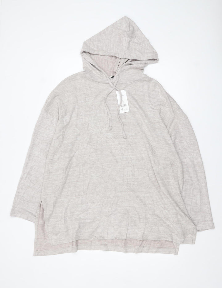 George Womens Beige XL Hooded Pullover Sweatshirt Viscose Blend