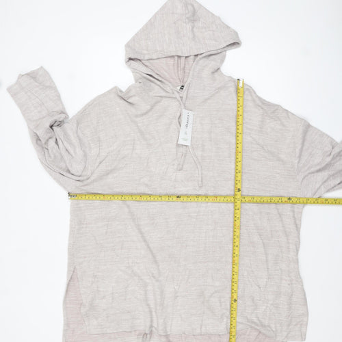 George Womens Beige XL Hooded Pullover Sweatshirt Viscose Blend