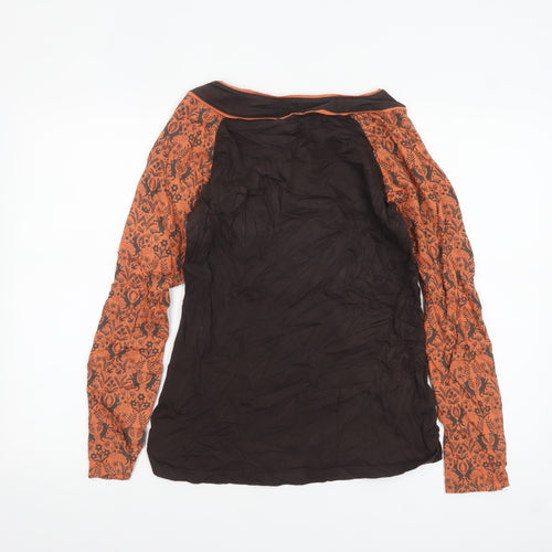 Joe Browns Womens Brown Fox Print Tunic Top Size 10