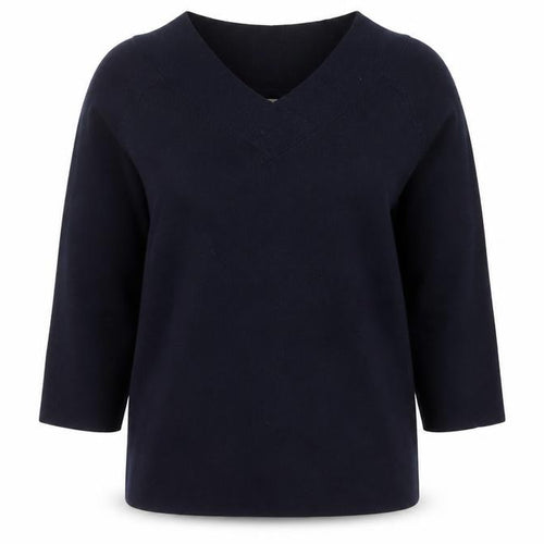 Monsoon Women's Blue V-Neck Knit Jumper Size 16