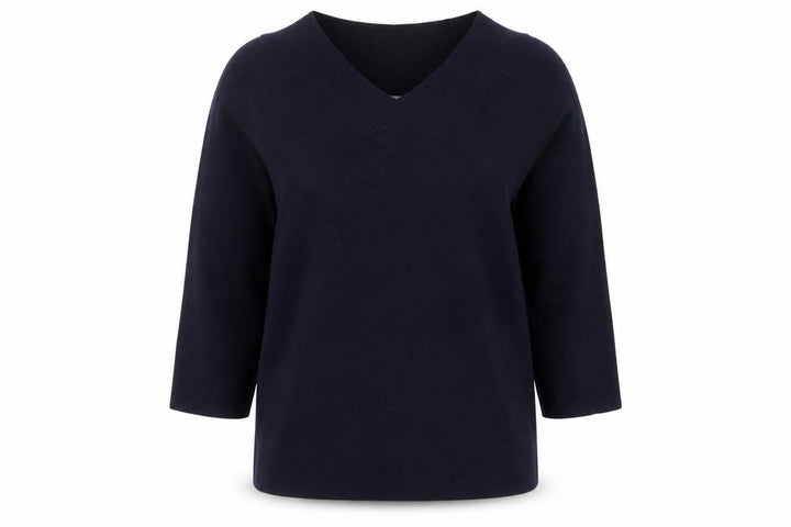 Monsoon Women's Blue V-Neck Knit Jumper Size 16