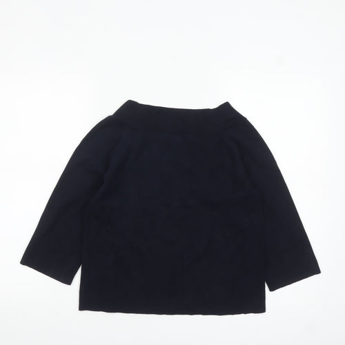 Monsoon Women's Blue V-Neck Knit Jumper Size 16