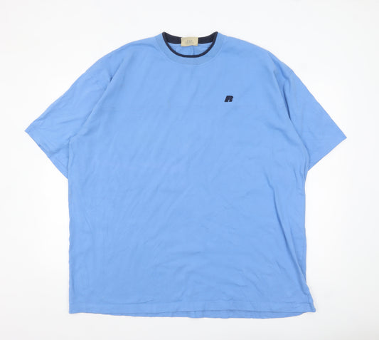 Russell Athletic Men's Blue 3XL Pro Cotton Crew Neck T-Shirt