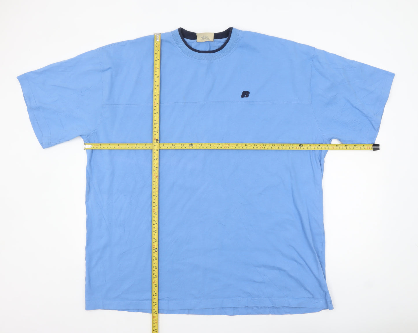 Russell Athletic Men's Blue 3XL Pro Cotton Crew Neck T-Shirt