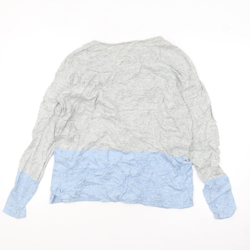 Fat Face Women's Grey Blue Cotton Pullover Jumper Size 10