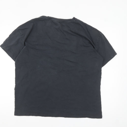 H&M Men Black Star Wars Graphic Print Crew Neck T-Shirt M