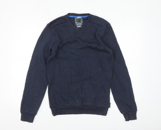 Quechua Men's Blue XS V-Neck Fleece Pullover Jumper