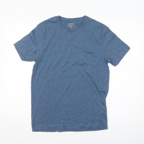 O'STIN Men's Blue Cotton Crew Neck Short Sleeve T-Shirt Size S