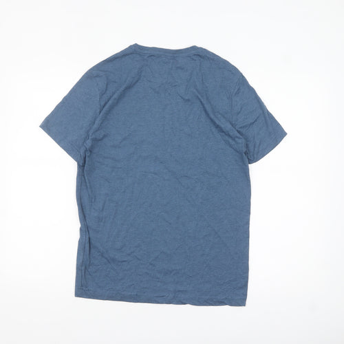 O'STIN Men's Blue Cotton Crew Neck Short Sleeve T-Shirt Size S