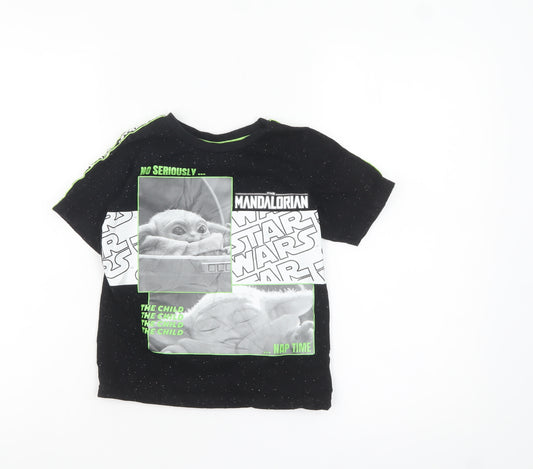 Tu Star Wars Boys Black 6-7 Years Short Sleeve Graphic T-Shirt