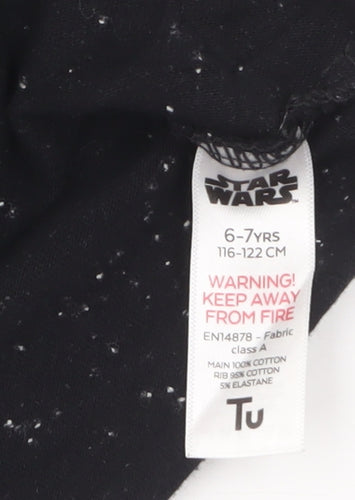 Tu Star Wars Boys Black 6-7 Years Short Sleeve Graphic T-Shirt