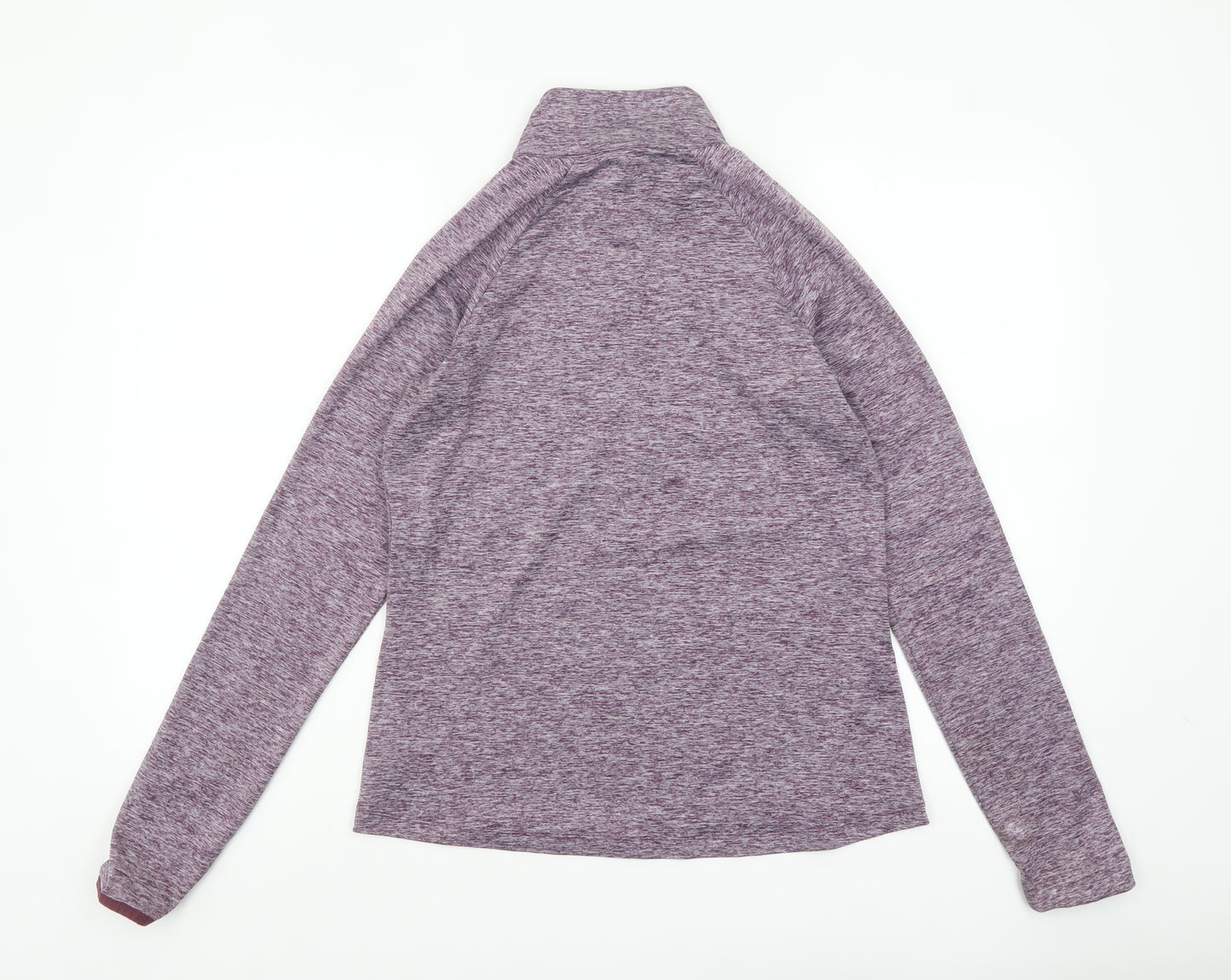 Dunnes Stores Womens Purple 1/4 Zip Long Sleeve Active Top Size 12