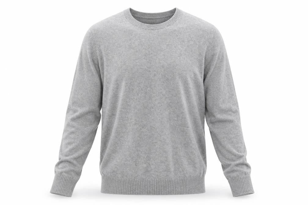 Maine New England Men's Grey Cotton Crew Neck Jumper Medium