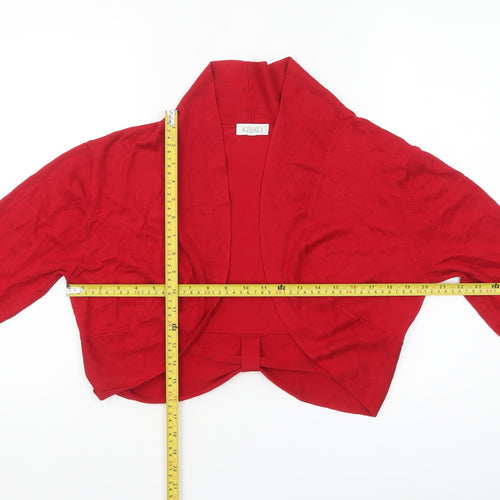 Kaliko Women’s Red Long Sleeve Shrug Cardigan Size 18