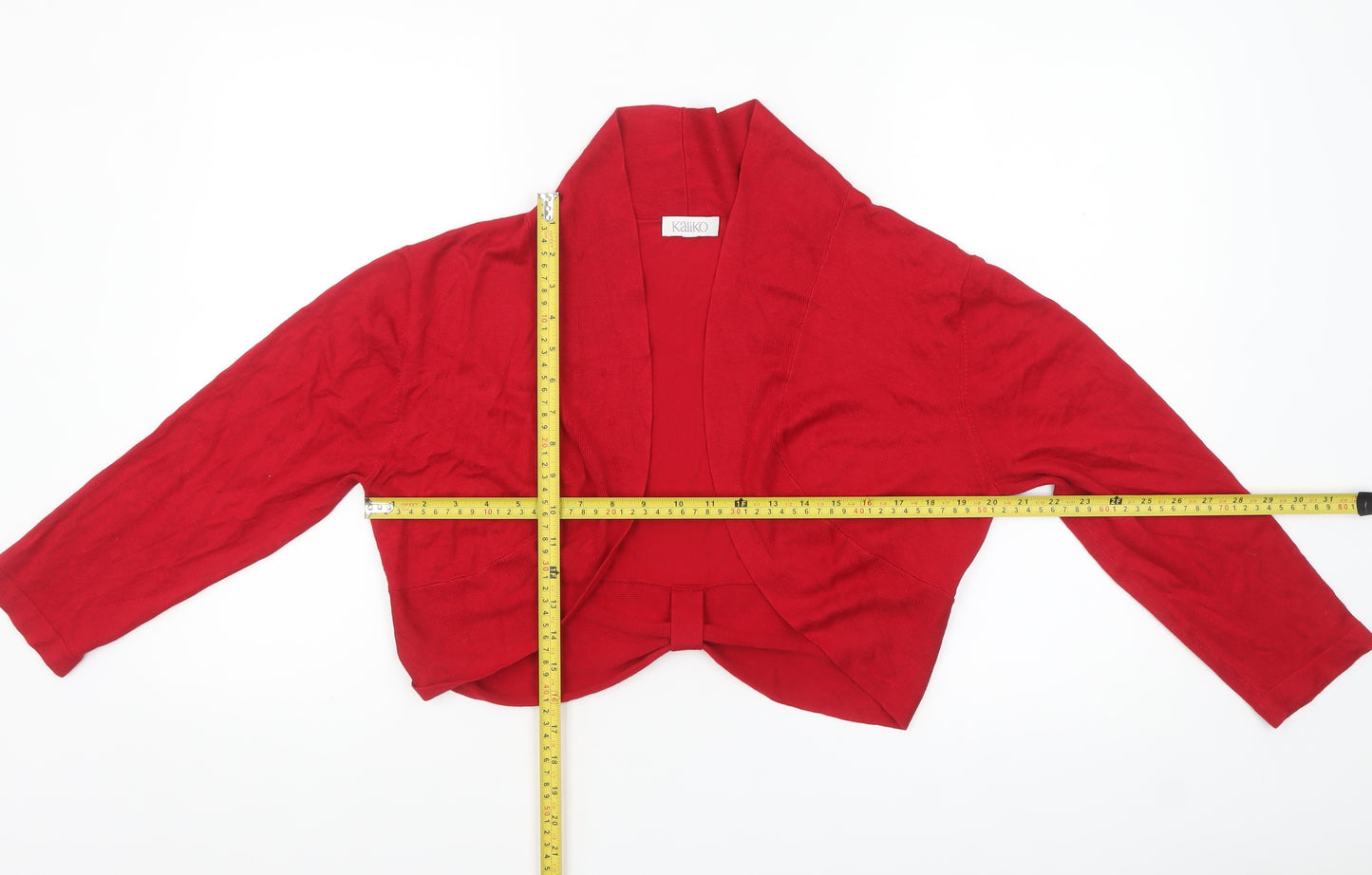 Kaliko Women’s Red Long Sleeve Shrug Cardigan Size 18