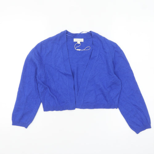 Monsoon Women's Blue V-Neck Long Sleeve Knit Cardigan M