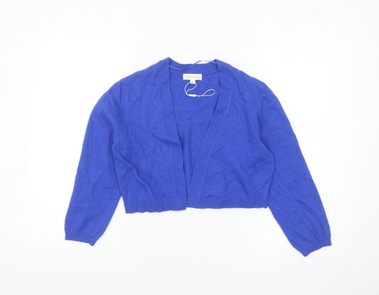 Monsoon Women's Blue V-Neck Long Sleeve Knit Cardigan M