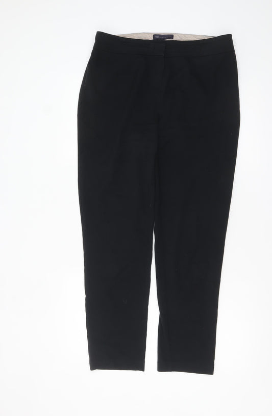 Marks and Spencer Womens Black Size 12 Slim Ankle Trousers