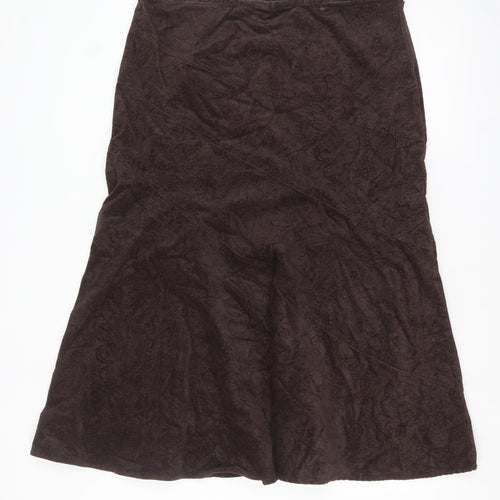 Maine New England Women Brown Size 16 A-Line Corduroy Midi Skirt