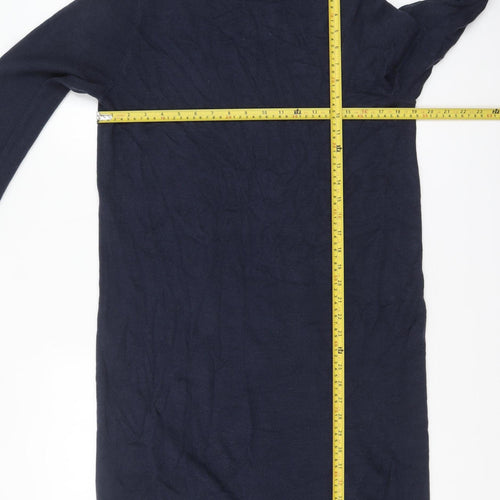 Tu Women Blue Size 14 Long Sleeve Jumper Dress