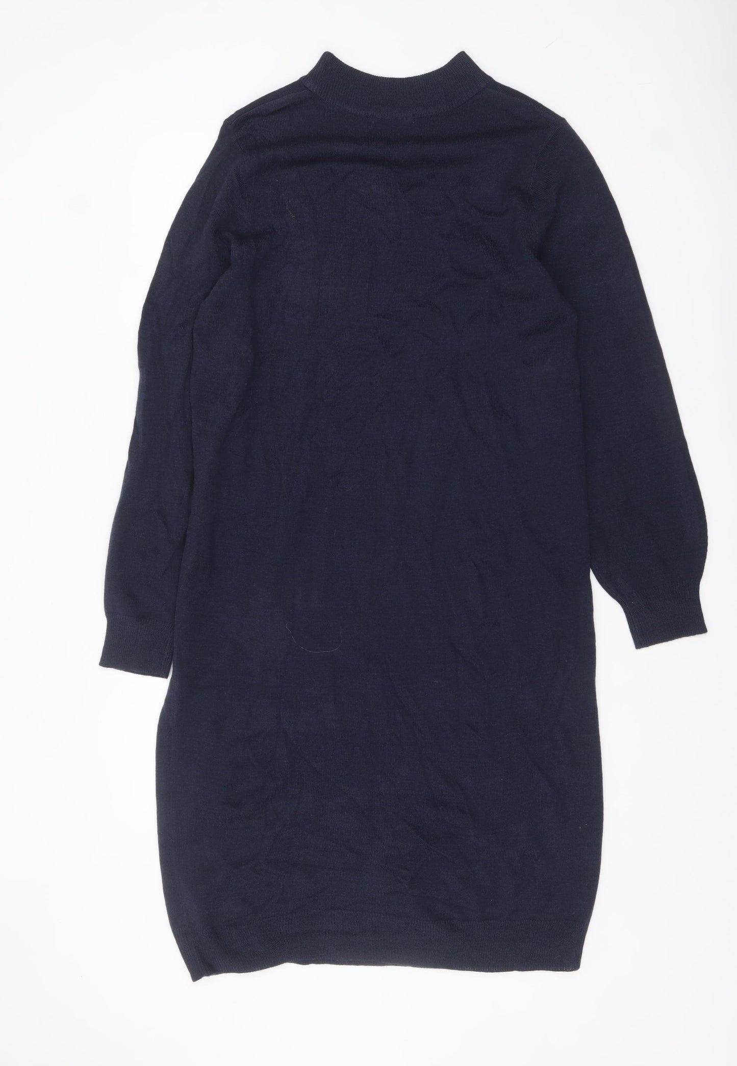 Tu Women Blue Size 14 Long Sleeve Jumper Dress