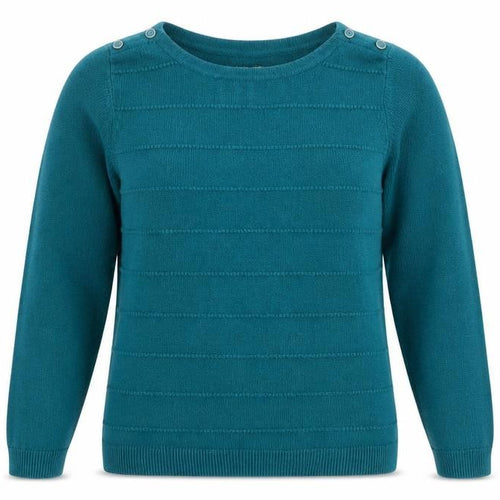 Maine New England Women’s Green Crew Neck Long Sleeve Acrylic Jumper Size 14