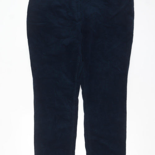 Pure Collection Women's Navy Corduroy Straight Trousers UK 18R