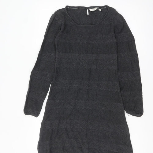 FatFace Womens Black Cotton Jumper Dress Size 8