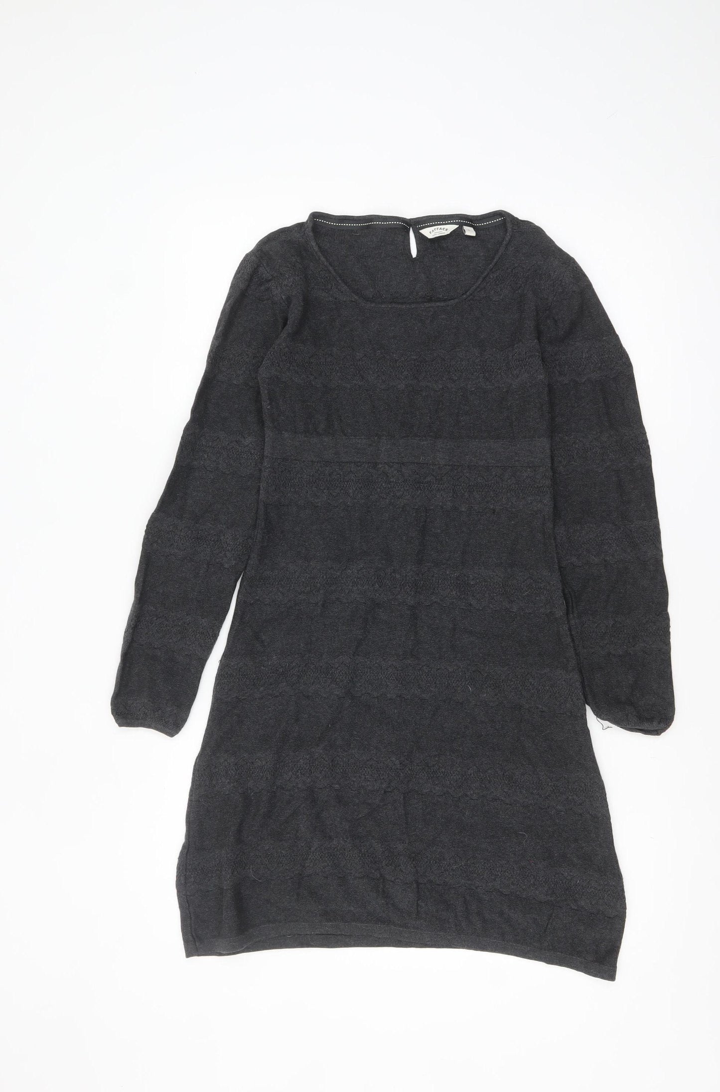 FatFace Womens Black Cotton Jumper Dress Size 8